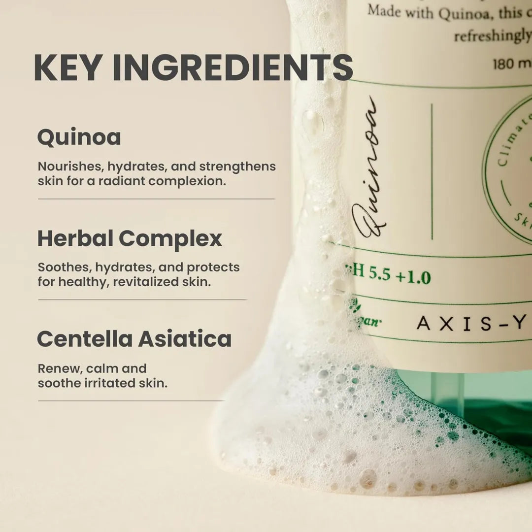 AXIS-Y Quinoa One Step Balanced Gel Cleanser 180ml product front