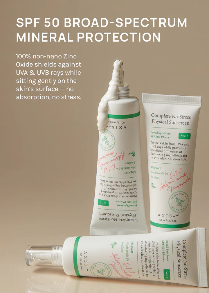 AXIS-Y Complete No-Stress Physical Sunscreen SPF 50