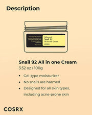 COSRX Advanced Snail 92 All In One Cream 100g product jar front