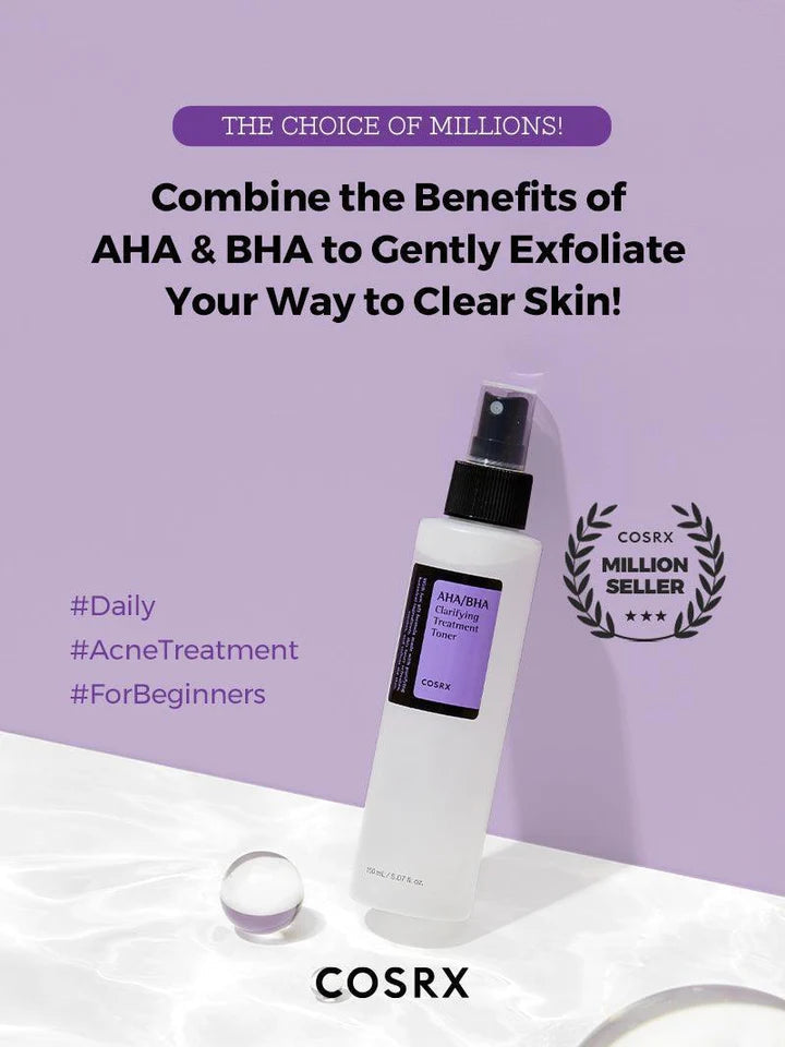 COSRX AHA BHA Clarifying Treatment Toner 150ml bottle front
