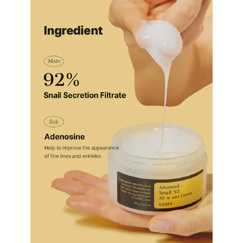 COSRX Advanced Snail 92 All In One Cream 100g product jar front